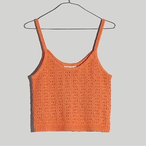 Open stitch sweater tank